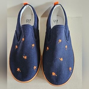 Gap Kids Embroidered Palm Trees Canvas Slip On Shoes Sz 13